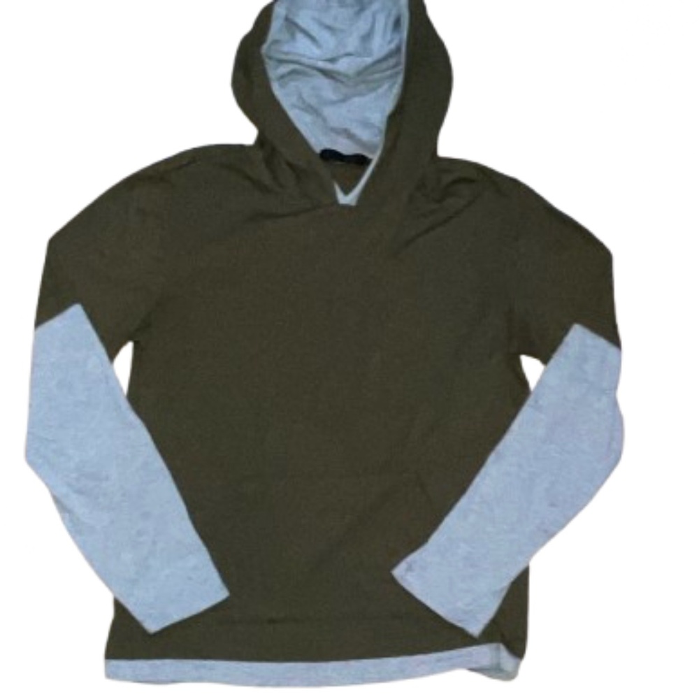 Buckle Military Green & Gray Long Sleeved Hoodie Sz L - Picture 1 of 10